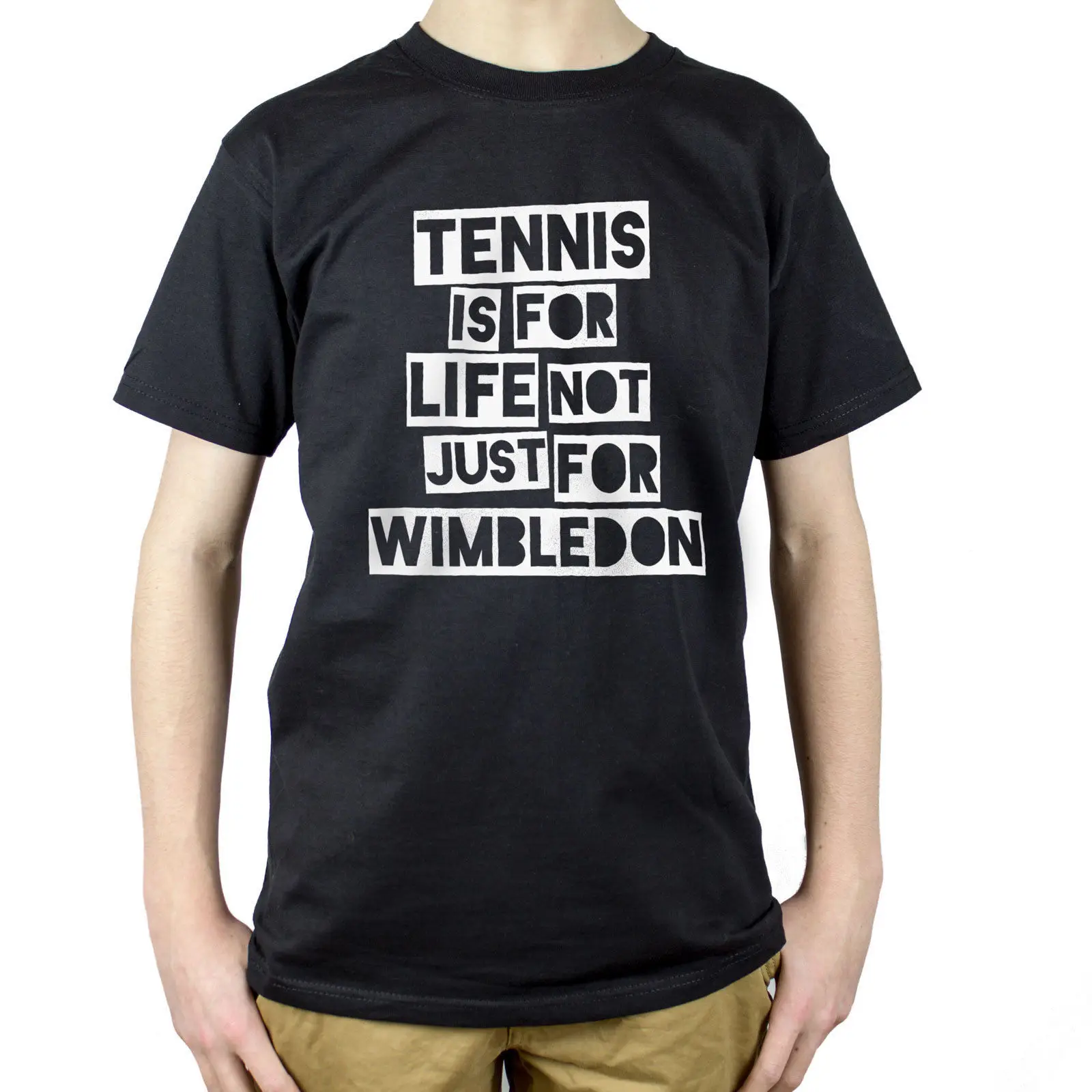 NUOVO-tenniser для жизни не только Уимблдона-Uomo t-shirt di cotone-REGALO | Мужская одежда