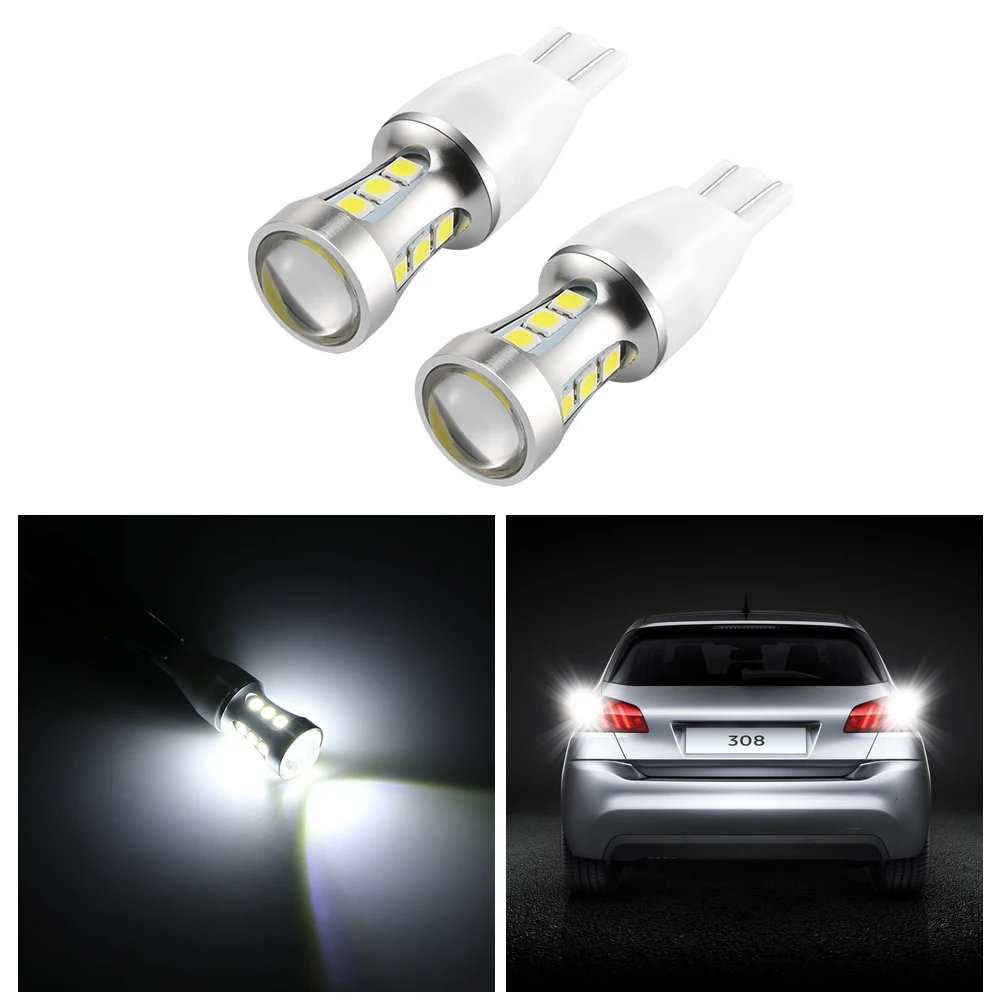 2 шт. W16W светодиодные лампы Canbus без ошибок T15 Led 1000LM клиновидные задние фонари 921 912