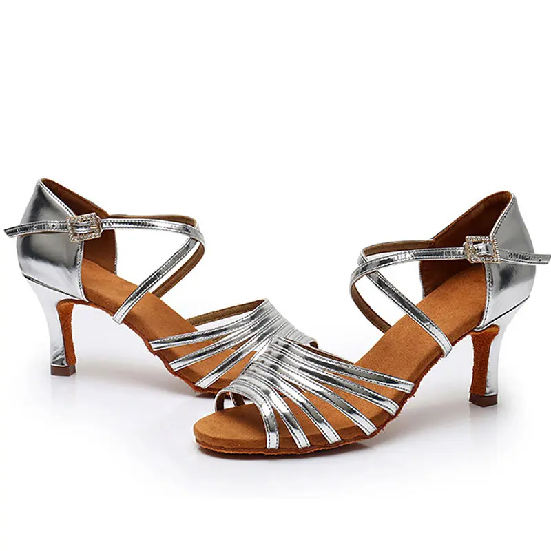 

Women Latin Professional Dance Shoes High Heeled Red/Black Point Woman Ballroom Tango Salsa Shoes Girl Party Waltz Dancing Shoes