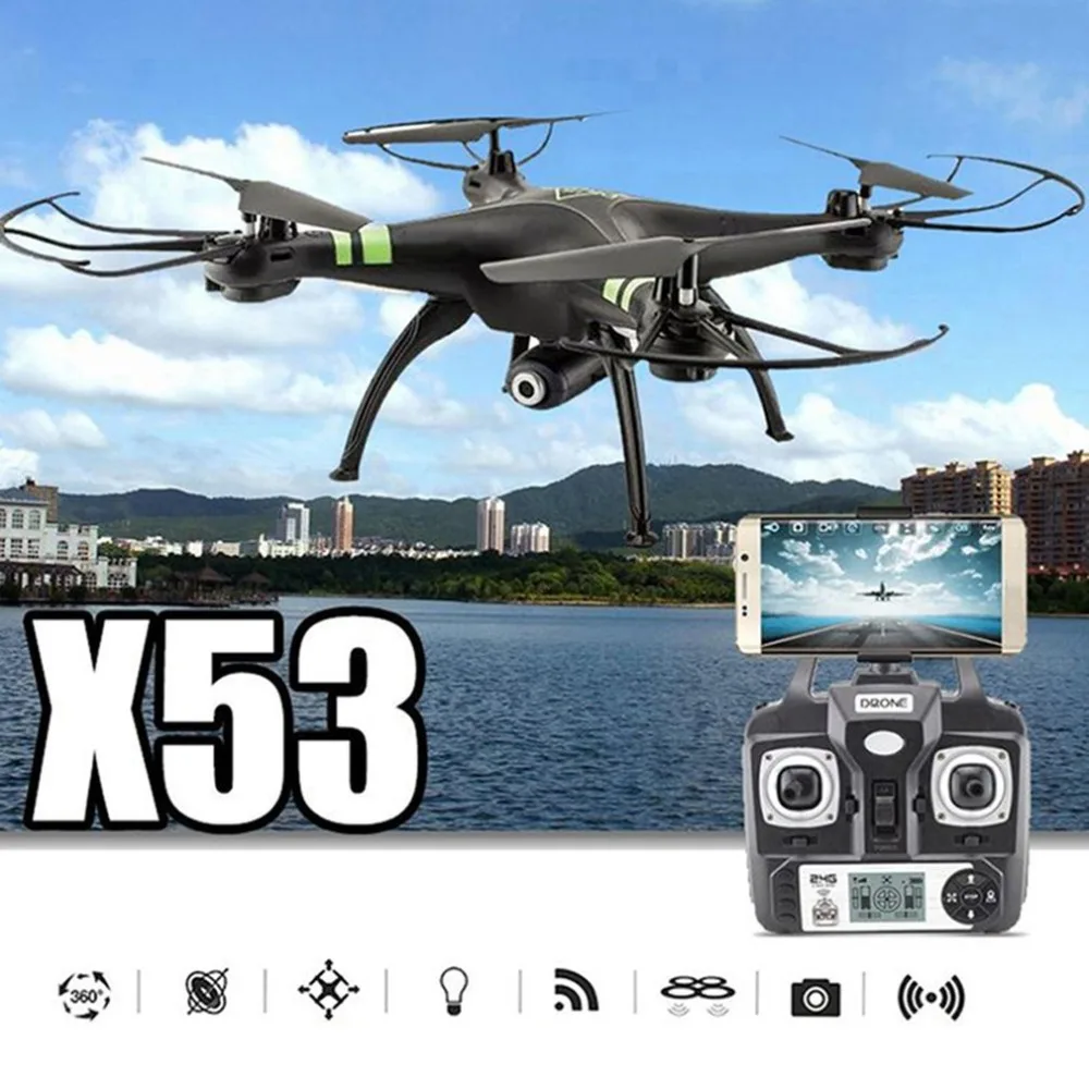 OCDAY X53 FPV Quadcopter тяжести сенсорный Дрон аэрофотокамера 6Axis-Gyro взлет вертолет