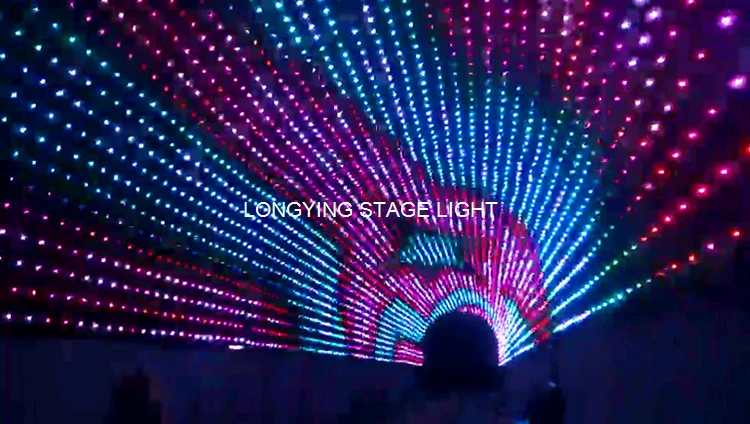 P10 2 м x 6 м мягкая огнеупорная ткань видео Led Vision занавес экран PC/DMX управление фон группа вечерние сцены DJ свадьба