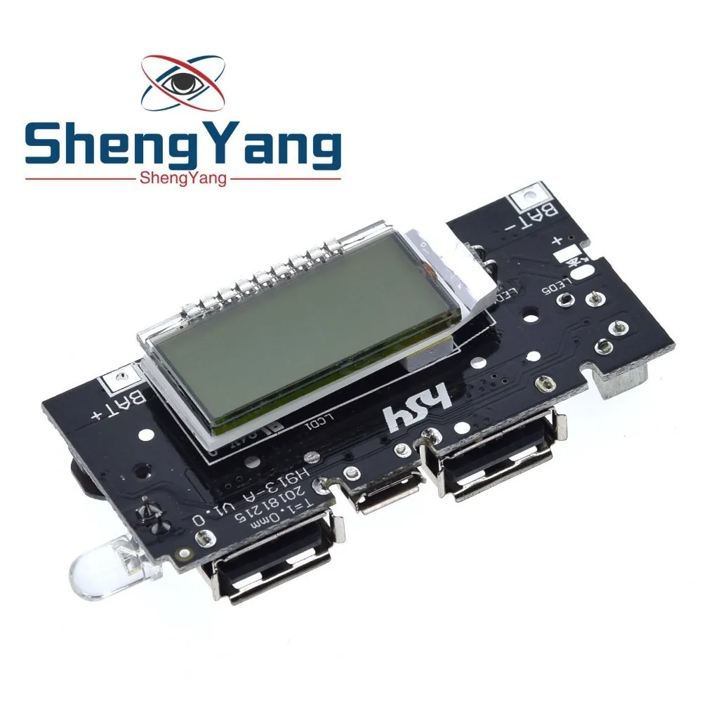 Двойной USB 18650 Батарея Зарядное устройство PCB Мощность модуль 5V 1A 2.1A мобильный Мощность банка аксессуары для телефона DIY светодиодный ЖК-дисплей зарядная Модульная плата