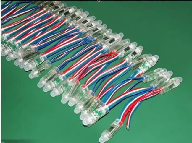 DHL EMS Free shipping 200pcs/lot 12mm WS2811 digital led pixel module IP66 DC5V input 0.3W full 24 bit color