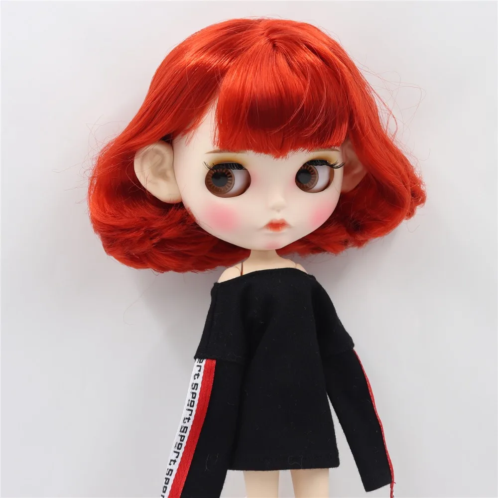 Ледяная кукла DBS blyth 1/6 bjd белая кожа сужение тела короткие красные волосы новое
