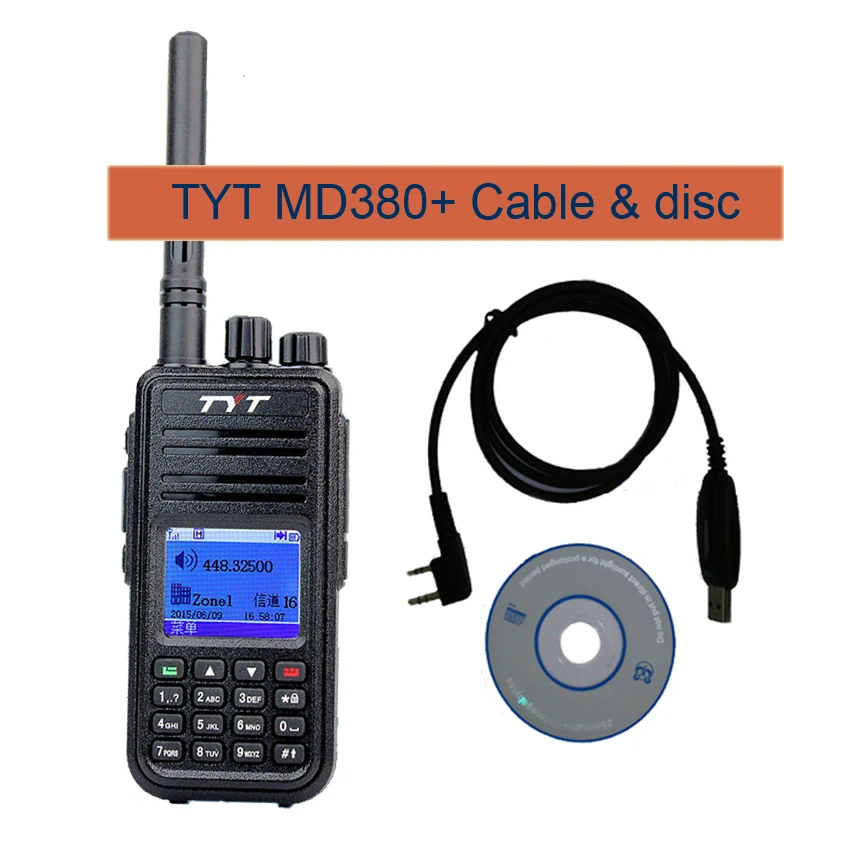 DMR цифровое радио TYT md 380 Двухканальные рации Профессиональный 1000 каналов 136 174 мГц