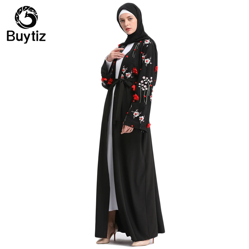 Buytiz ОАЭ платье Дубая Арабская вышивка ислам длинное цветочное мусульманское