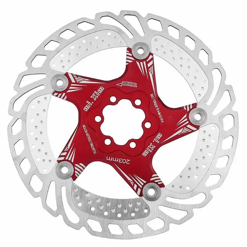 Type A Red 203-S1 Тормозные роторы для горного велосипеда MTB, быстросохнущий, из нержавеющей стали 140/203 мм, плавающий диск с быстрым охлаждением, тормозной ротор, Аксессуары для велосипеда - Цвет: Type A Red 203-S1