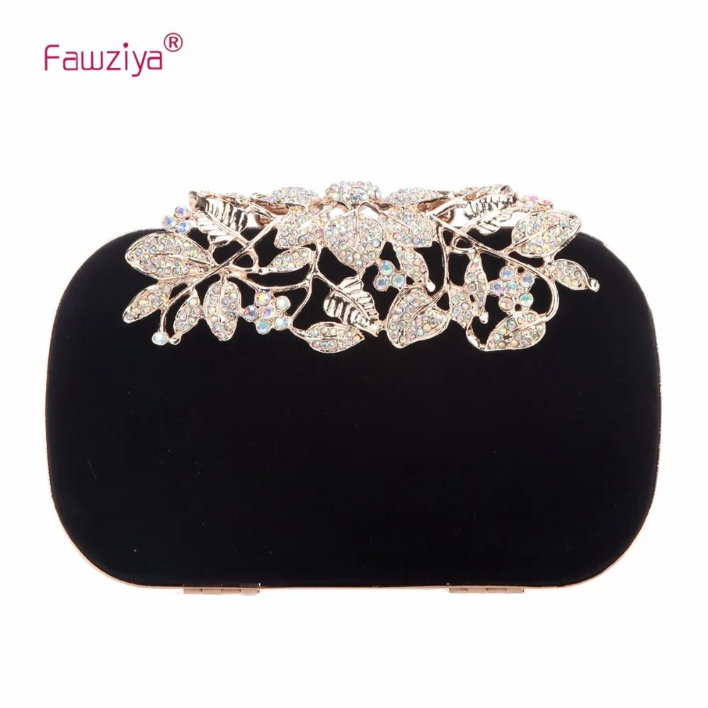 Fawziya цветок бархат кристалл клатчи кошельки для женщин сумки|crystal clutch purse|clutch
