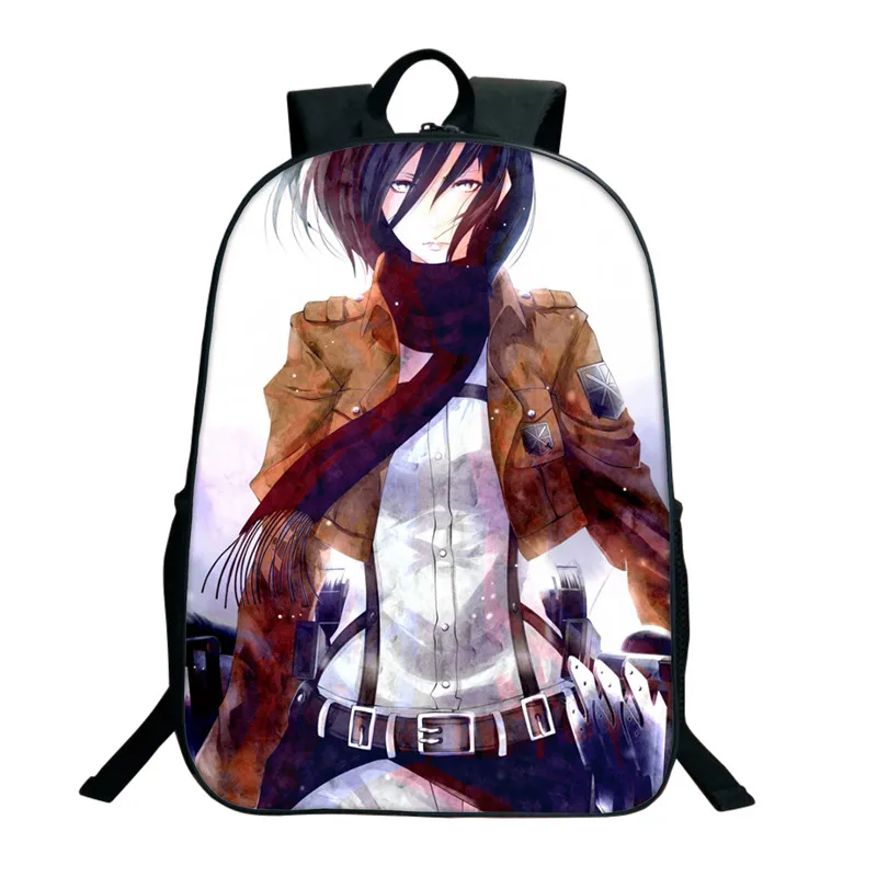Новые сумки аниме Attack On Titan для подростков Eren рюкзаки Mikasa Ackerman школьные Armin Arlert