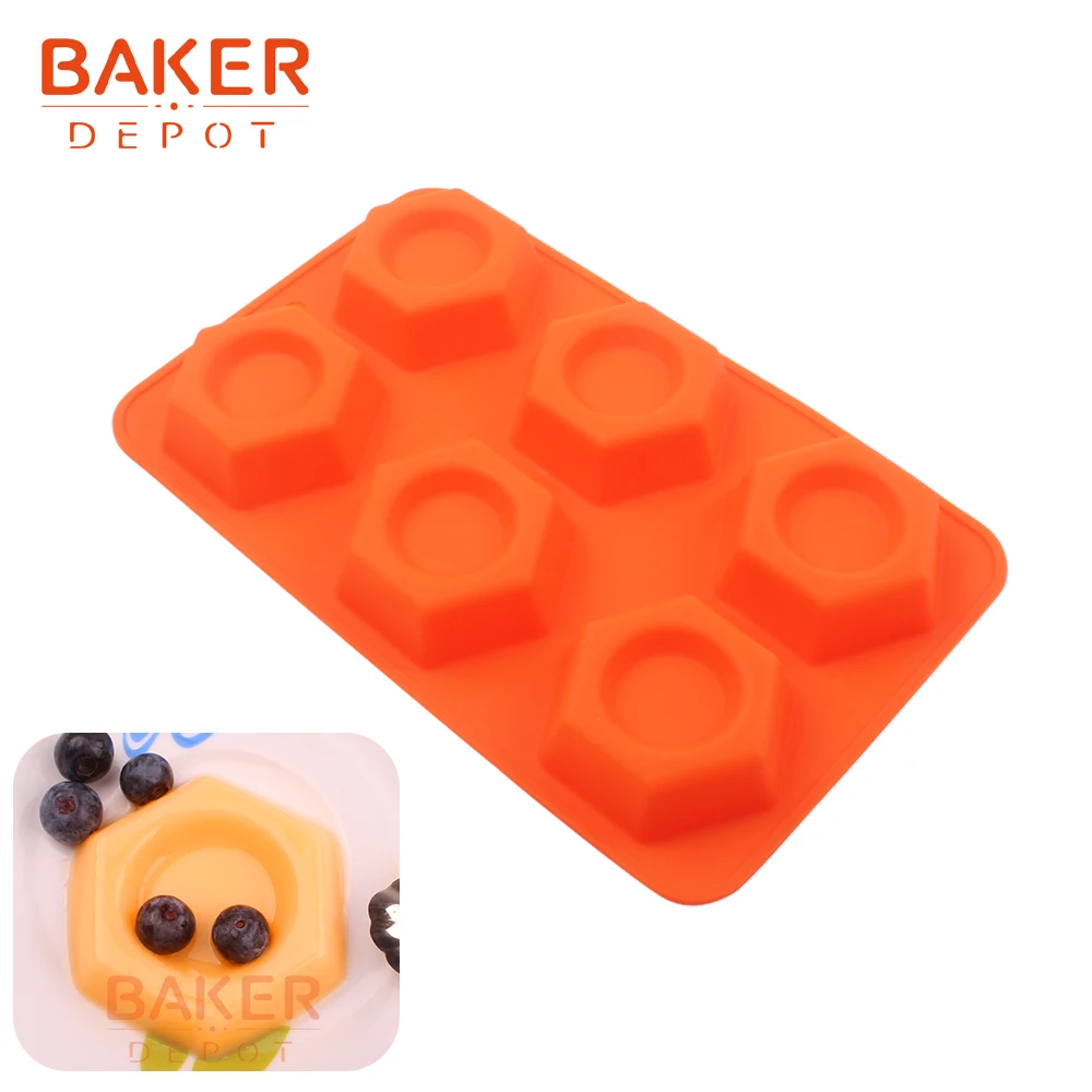 BAKER DEPOT силиконовая форма для торта Кондитерская выпечка шестигранный дизайн