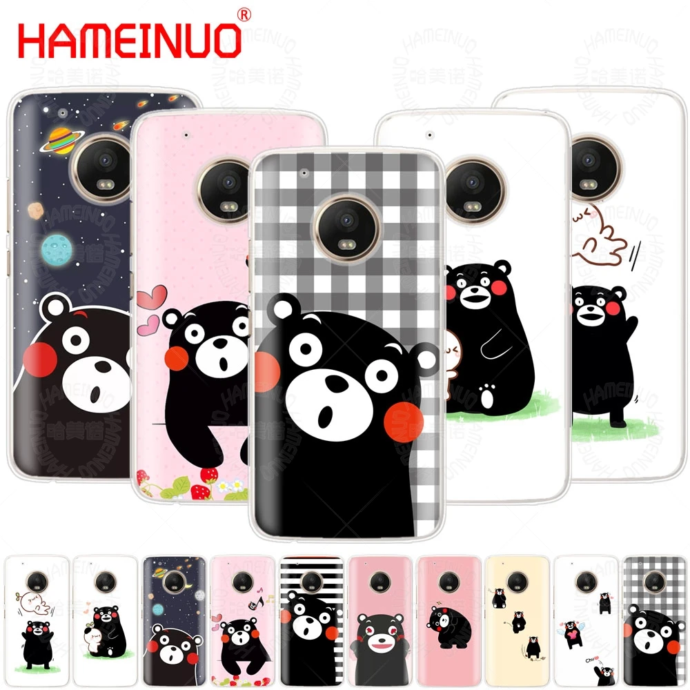 HAMEINUO Япония Kawaii Kumamon lovely Bear чехол для телефона Motorola Moto X4 C G6 G5 G5S G4 Z2 Z3 PLAY PLUS|Бамперы| |
