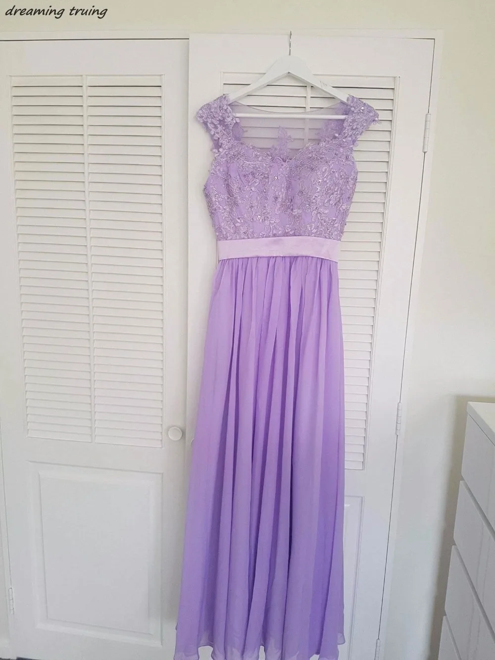 Vestido de festa Дешевое Лавандовое платье подружки невесты прозрачные длинные пляжные