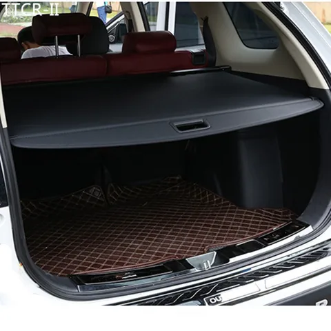 Полка для задней посылки 2007-2019 для Mitsubishi Outlander, материал для крышки багажника, занавеска, задняя занавеска, выдвижная распорка, задние стеллажи