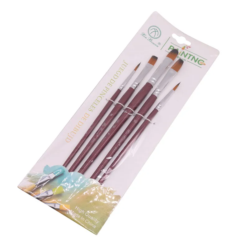 1 set 5 pcs Линия тонкой профессионального рисования гуашью кисти для рисования маслом разных Форма круглым заостренным кончиком волос Краски ing кисти комплект, принадлежности для живописи - Цвет: 1 set 5 pcs
