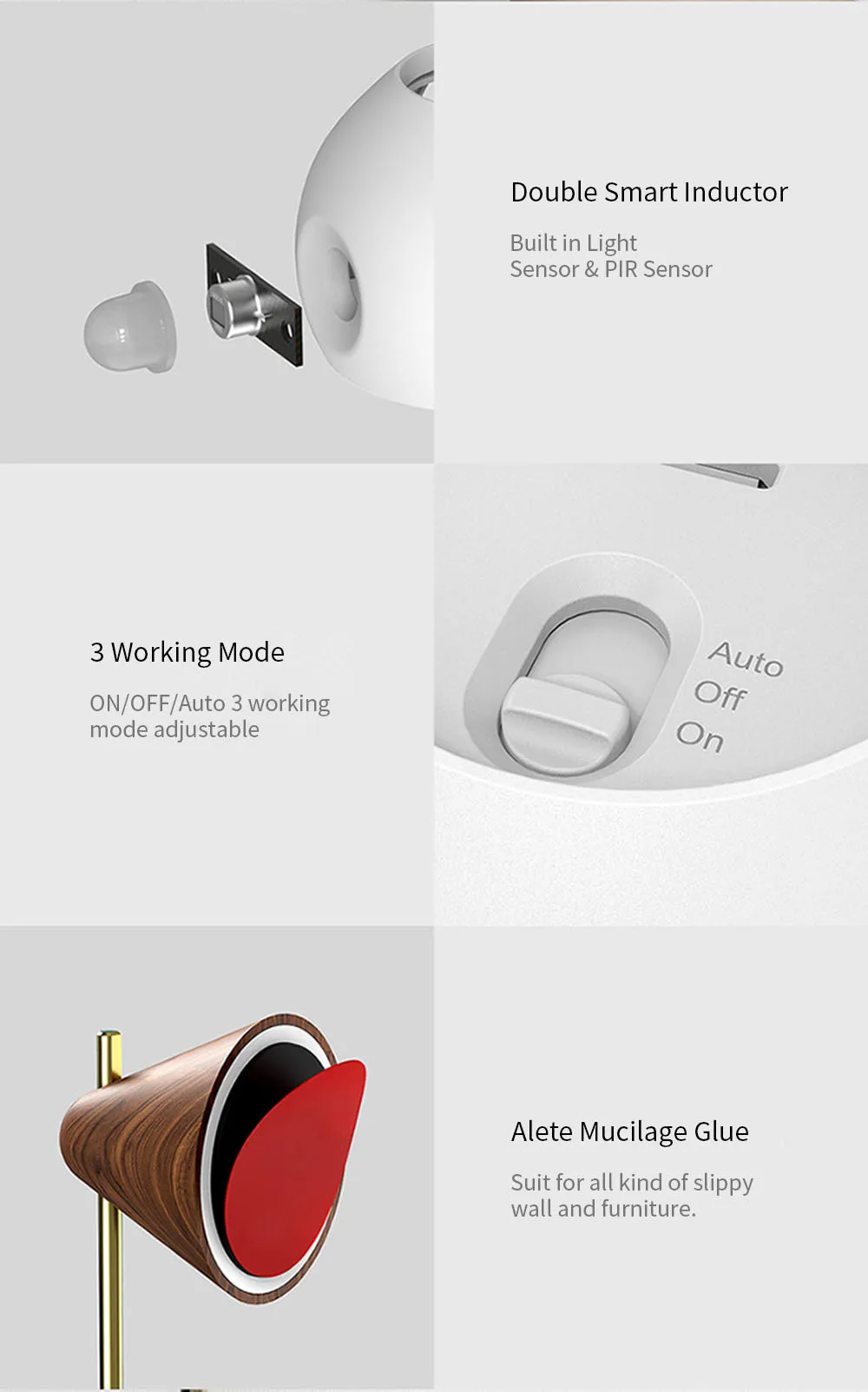 Xiaomi Sothing Sunny Smart sensor ночной Светильник инфракрасная индукция зарядка через usb Съемная магнитная лампа умный дом H30