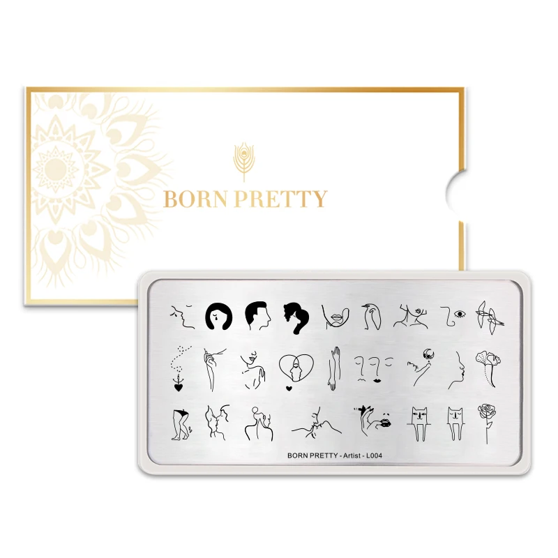 BORN PRETTY штамповочные пластины тема цветок бабочка геометрический узор