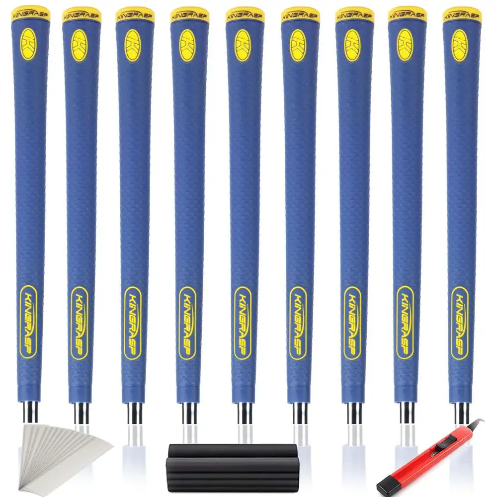 Blue yellow Midsize KINGRASP golf grip 9/bag The golf medium grip доступен в разные цвета. Может использоваться как для мужчин, так и для женщин - Цвет: Blue yellow Midsize