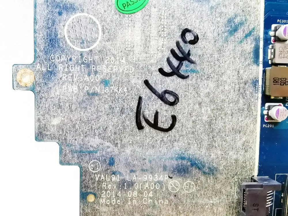 Оригинальная материнская плата для ноутбука DELL E6440 VAL91 протестирована на