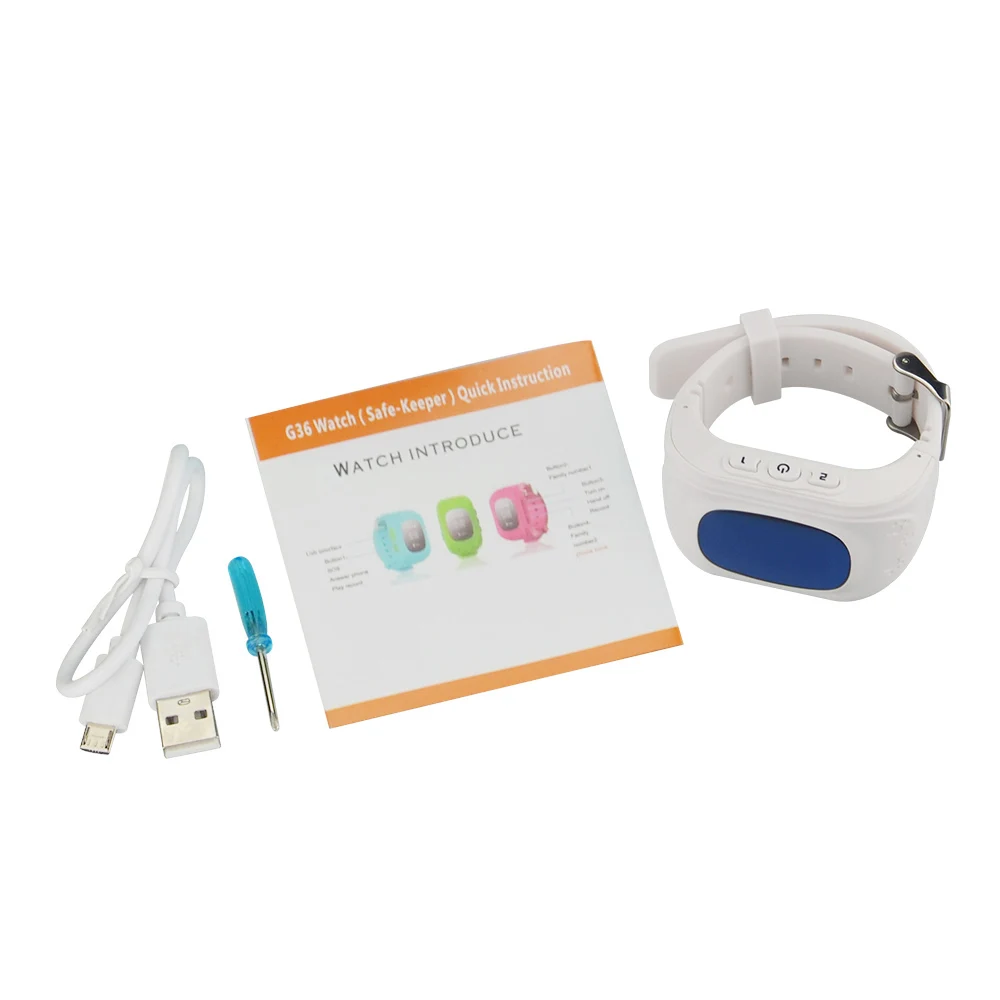 white no box 0,96 дюймов ЖК-экран gps часы трекер Q50 детские часы телефон gps+ A gps+ LBS расположение мини портативный аккумулятор 400 мАч SOS сигнализация - Цвет: white no box
