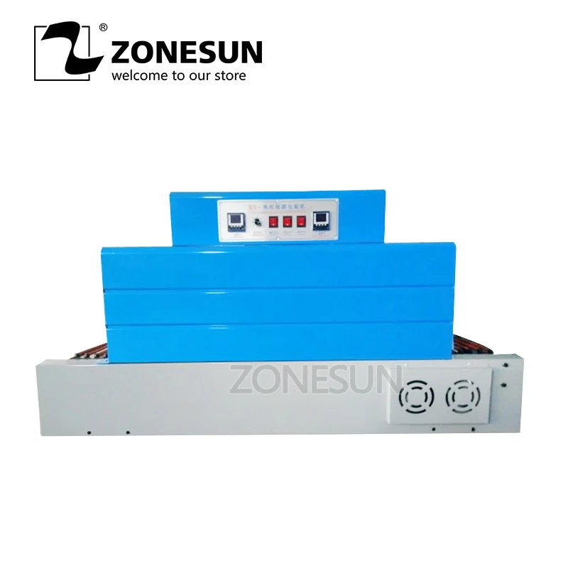 ZONESUN Электрический термотоннель усадочная техника, Упаковочная обертка упаковочное оборудование для еды, косметики и т. Д. Упаковщик