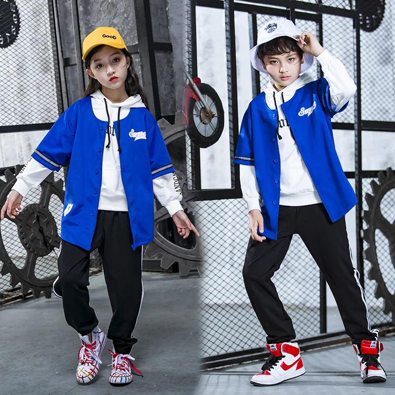 

Hip Hop Dance Costume 3 PCS/SET Children's Jazz Dance Costume School Street Dance Performance Clothing Girl Modern Dance Wear 5