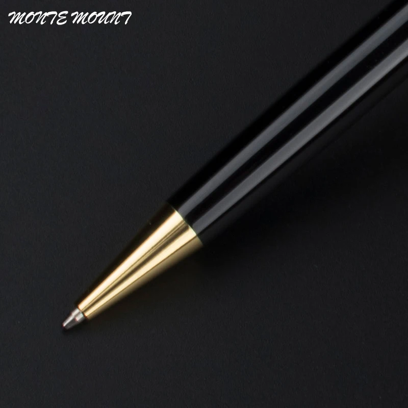 Высококачественная Золотая шляпа черная деловая металлическая ручка и офисная