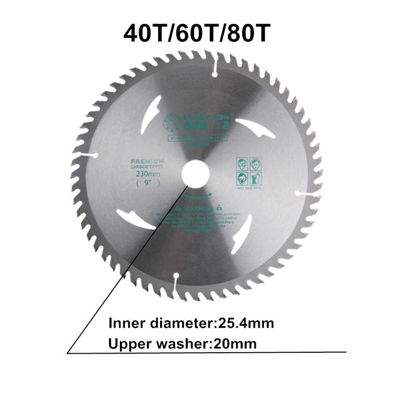 Диск для циркулярной пилы 9 дюймов/230 мм 40/60/80 зубьев|power tools|blade discsteel disc |