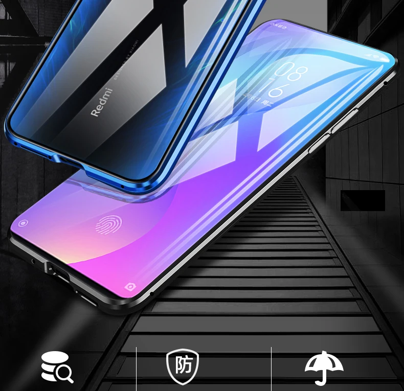 Чехол redmi k20 pro с магнитной автоматической адсорбцией для Xiaomi Mi 9t redmi K20, задняя крышка из закаленного стекла, полностью завернутый чехол