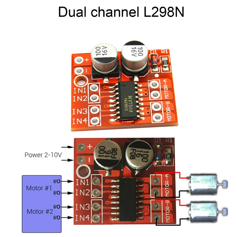 

L298N Dual Channel DC Motor Driver Mini Module PWM Speed Control Beyond