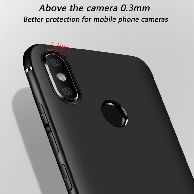 Мягкий чехол для Xiaomi mi A2 Lite TPU силиконовый облегающий Матовый Бампер