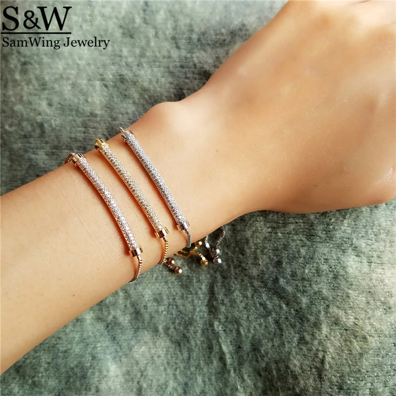 Модные женские браслеты очаровательные AAA CZ Кристалл прекрасный браслет