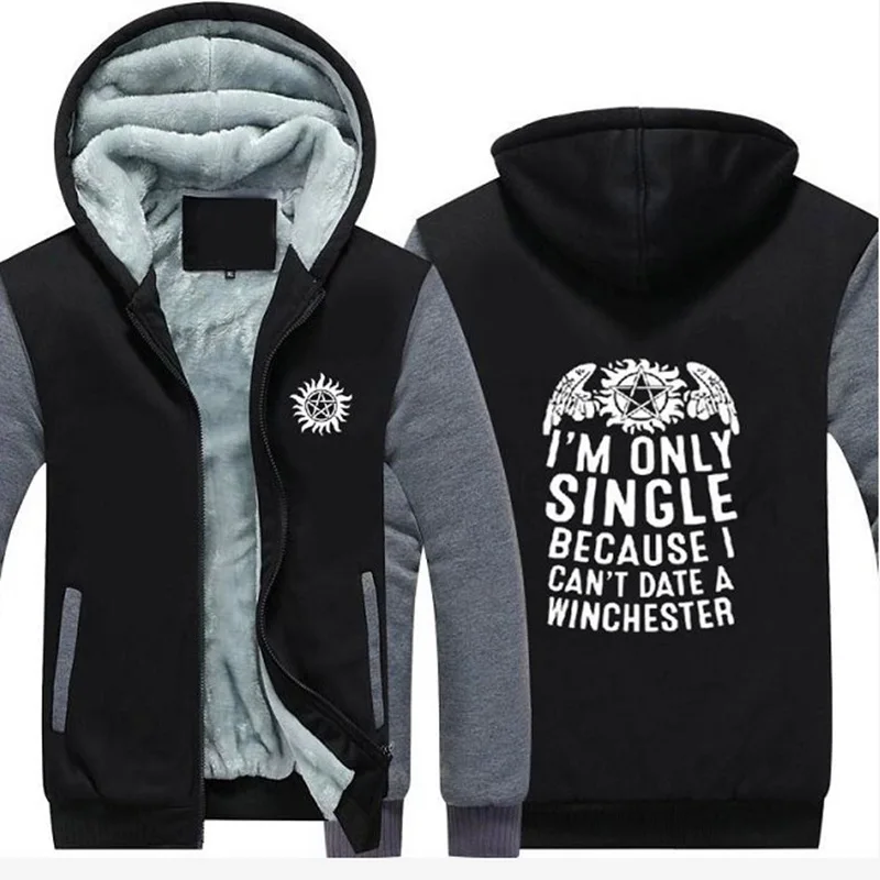 Зимняя сверхъестественная Прямая поставка Зима Осень Женская Мужская толстовка