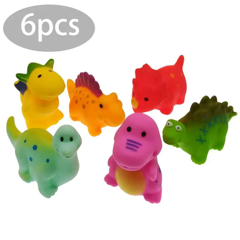 

Банные халаты в виде животных для маленьких динозавров Baby Shower водонепроницаемые детские игрушки 6 шт набор игрушки для ванной для детей ясе...