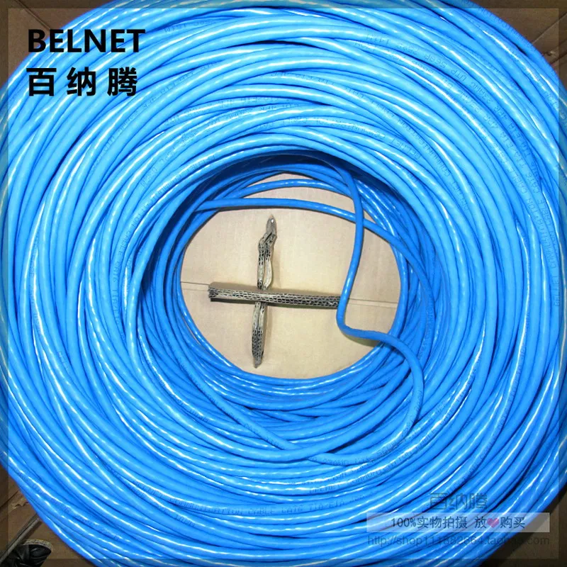 Кабель UTP CAT6 голубой длиной 305 м/1000 футов провод из бескислородной меди кабельная