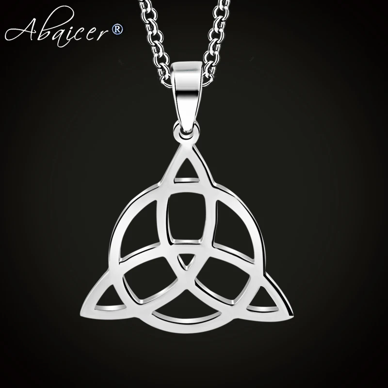 Abaicer - WICCA Треугольники руны викингов ювелирные изделия кельтский узлов ожерелья