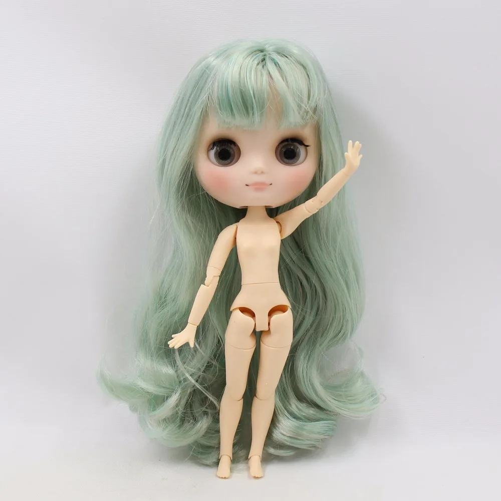 Кукла blyth Middie зеленая Смешанная седые волосы шарнирная кукла матовое лицо 1/8 20 см