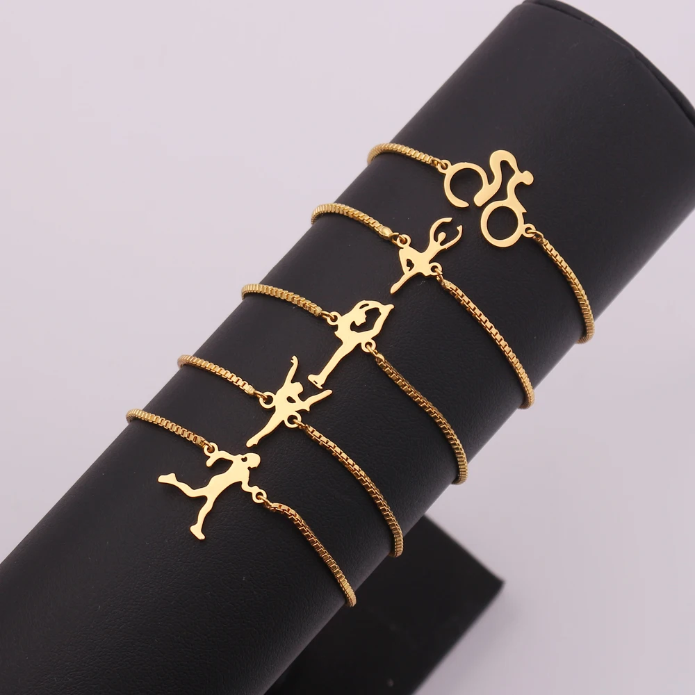 Женский спортивный браслет из розового золота для фитнеса бега плавания тяжелой