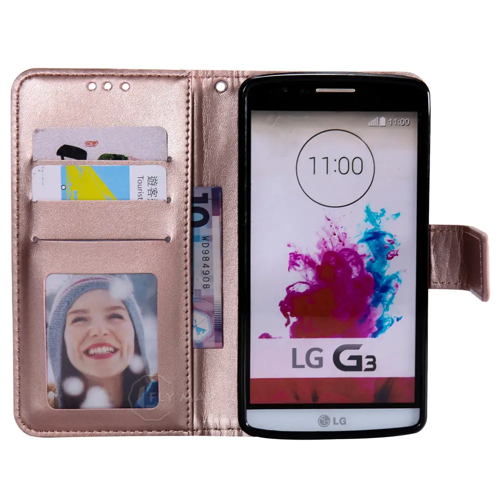 Чехол-Кошелек с откидной крышкой для LG G4 защитный чехол цветочным рисунком