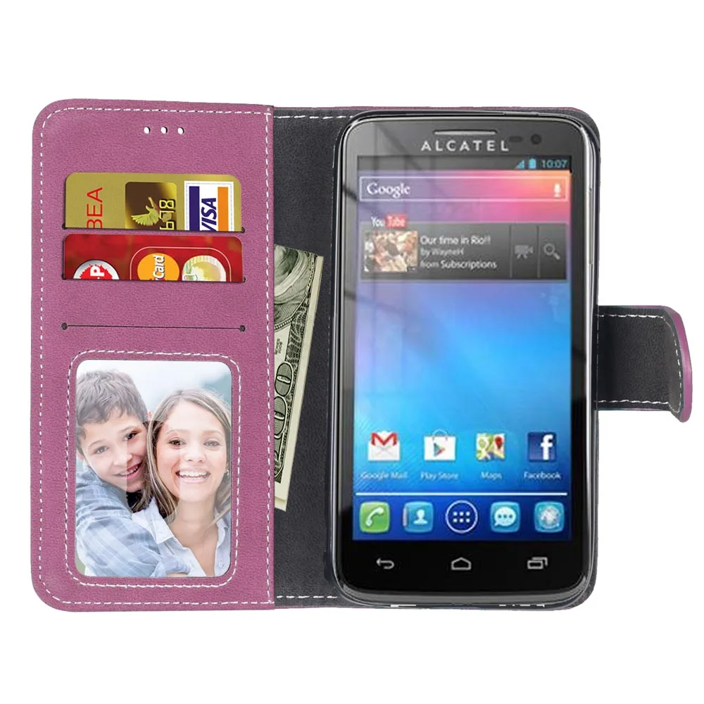 Чехол для Alcatel One Touch Pixi 3 4,0 дюймов 4050A 4013X 4013D Флип кожаный магнитный чехол для телефона кошелек с держатель для карт сумка