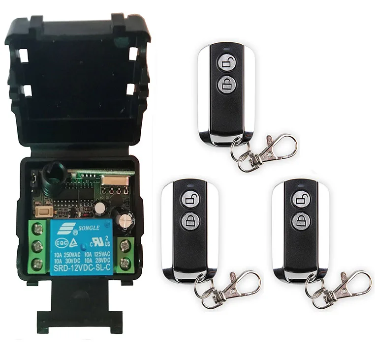 Новейший беспроводной ресивер Mini Size DC12V 24V 1CH 10A RF приемник + металлический