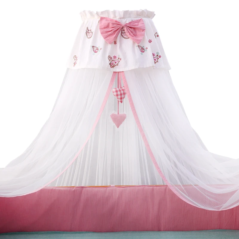 Роскошная сетка от комаров для детской кровати круглая купольная кроватки с