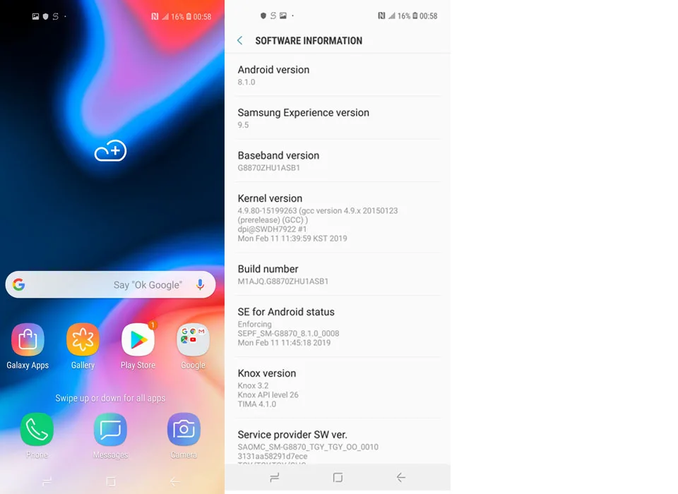 Samsung Galaxy A8s G8870 смартфон с тремя тыловыми камерами 3400 мАч 6 ГБ 128 ГБ Snapdragon 710 Otca core NFC Android мобильный телефон