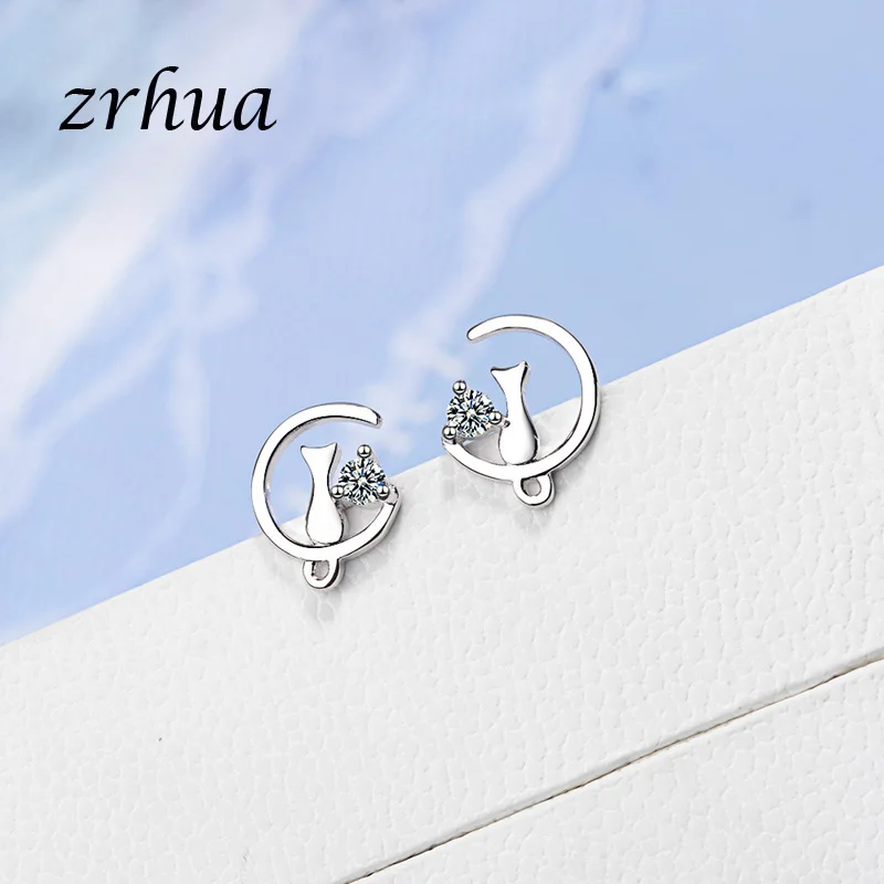 ZRHUA серебряные цветные милые кошачьи животные ювелирные изделия для женщин и