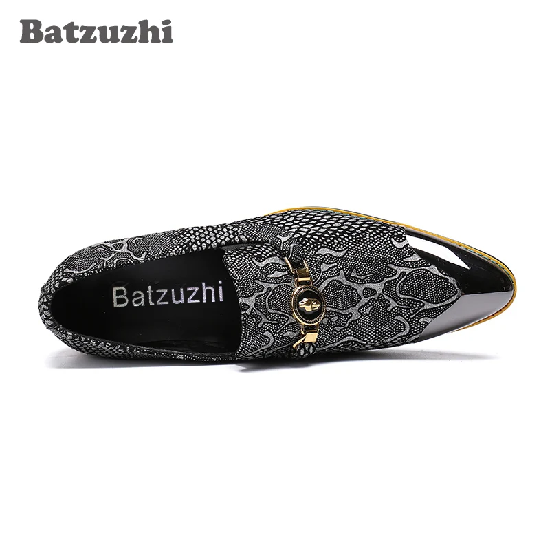 Брендовые мужские классические туфли Batzuzhi в итальянском стиле оксфорды с острым
