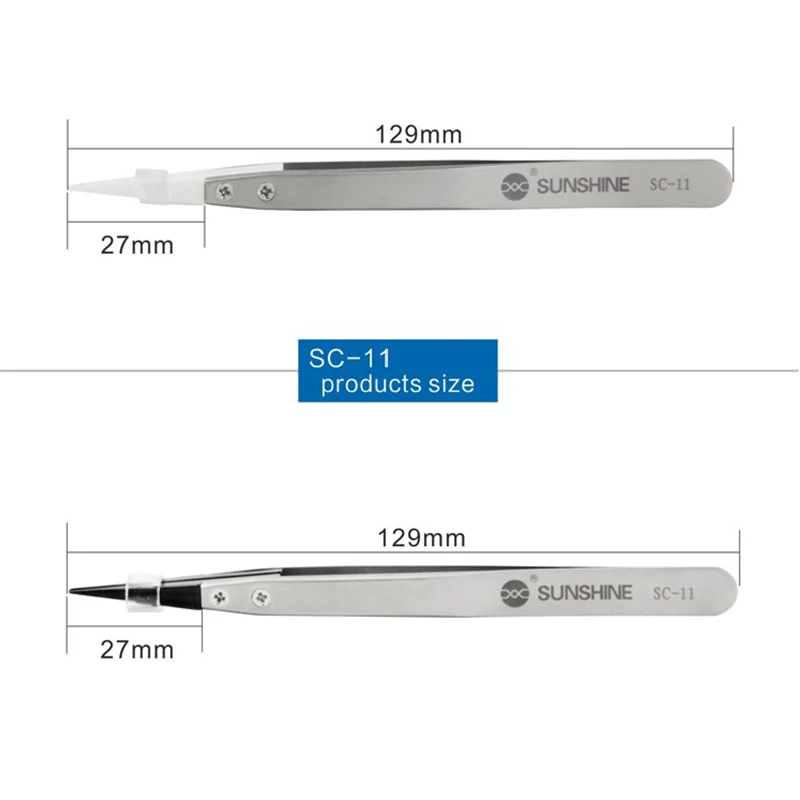 High Precision Ceramic Tweezers Temperature Resistance Stainless Steel for Electronic SMD Phone Repair | Инструменты
