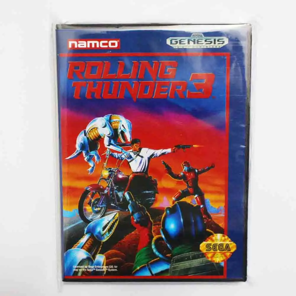 Игровой картридж Rolling Thunder 3 16 бит MD с розничной коробкой для Sega Mega Drive Genesis |