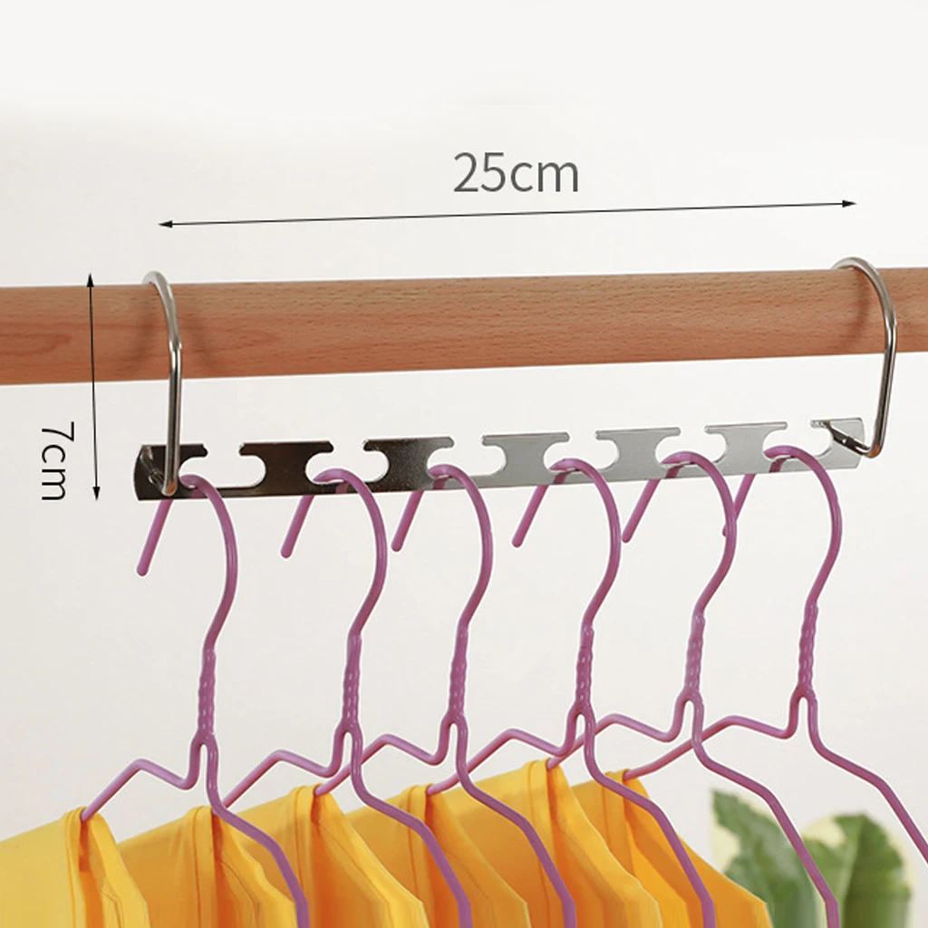 

5 pcs Multifunctional Magic Clothes Hanging Chain Metal Clothes Closet Hangers Shirts Tidy Hangers Save Space Clothing Organizer