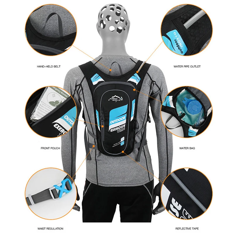 Новинка 2018 спортивный рюкзак для велоспорта мужской нейлоновый с водяным
