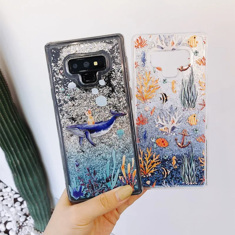 Жидкий блестящий чехол для телефона samsung galaxy Note 9 8 роскошный S9 S8 S7 Edge A6 A8 Plus 2018 J5 J7 J3