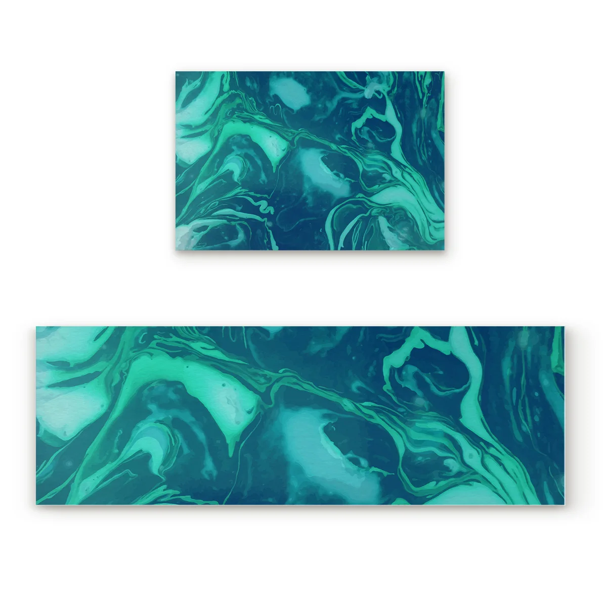 Green Art Marble1Doormats For Entrance Way Dirt Debris Mud Trapper Accessory Sets Floor Carpets Area Runners Living Room Door | Дом и сад